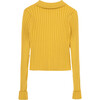 Chunky Rib Top, Mustard - Sweaters - 3