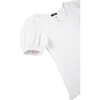 Smocked Top, White - Blouses - 3