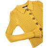 Chunky Rib Top, Mustard - Sweaters - 4
