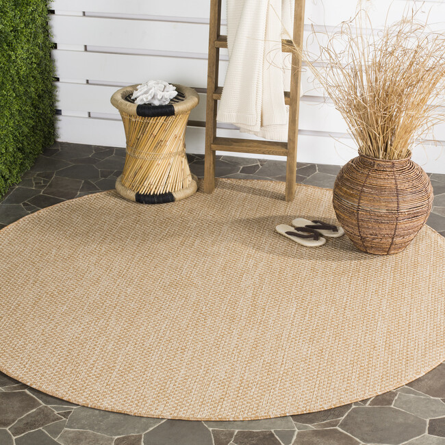 Courtyard Marigold Indoor/Outdoor Rug, Cream - Rugs - 3