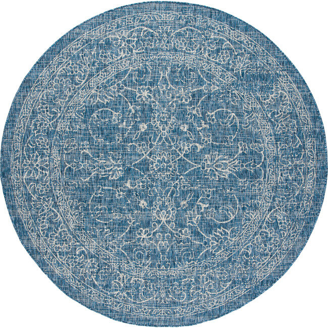 Courtyard Juniper Indoor/Outdoor Rug, Navy - Rugs - 5