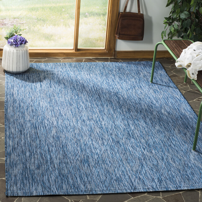 Courtyard August Indoor/Outdoor Rug, Navy - Rugs - 5