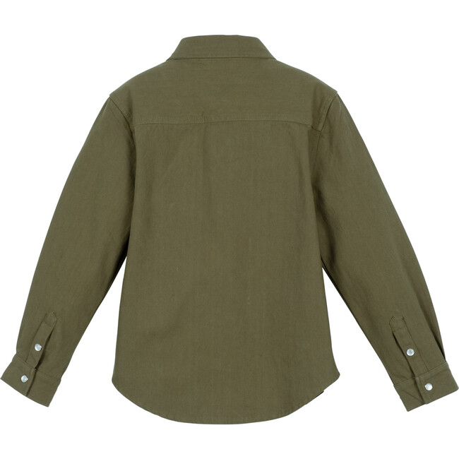 Flynn Button Down Shirt, Utility Green - Shirts - 3