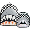 Shark Large Backpack And Lunch Bag Set, Black - Backpacks - 1 - thumbnail