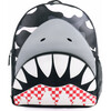 Shark Camo Print Large Backpack, Black - Bags - 1 - thumbnail