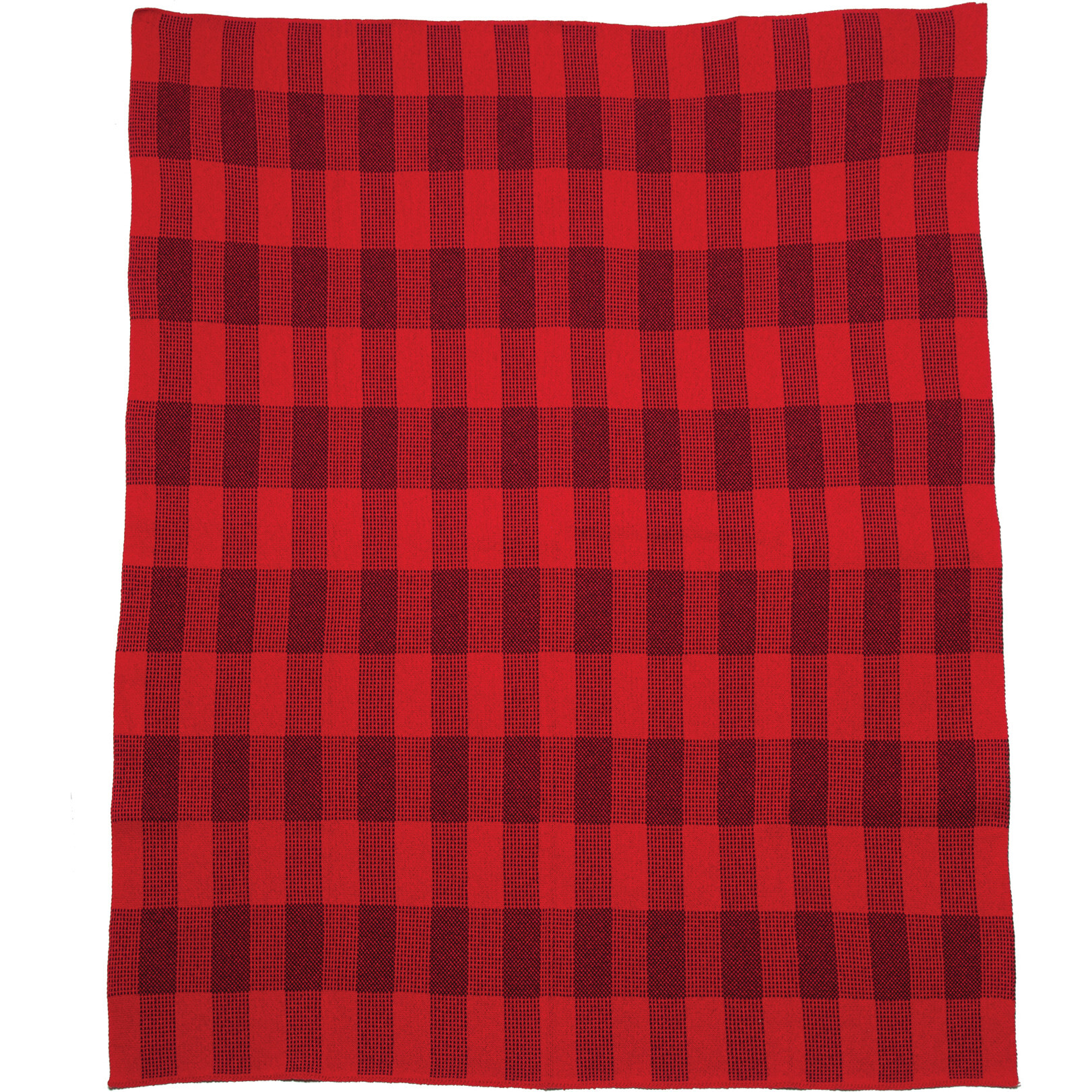 Buffalo Plaid Eco Throw, Cherry and Black - Throws - 1