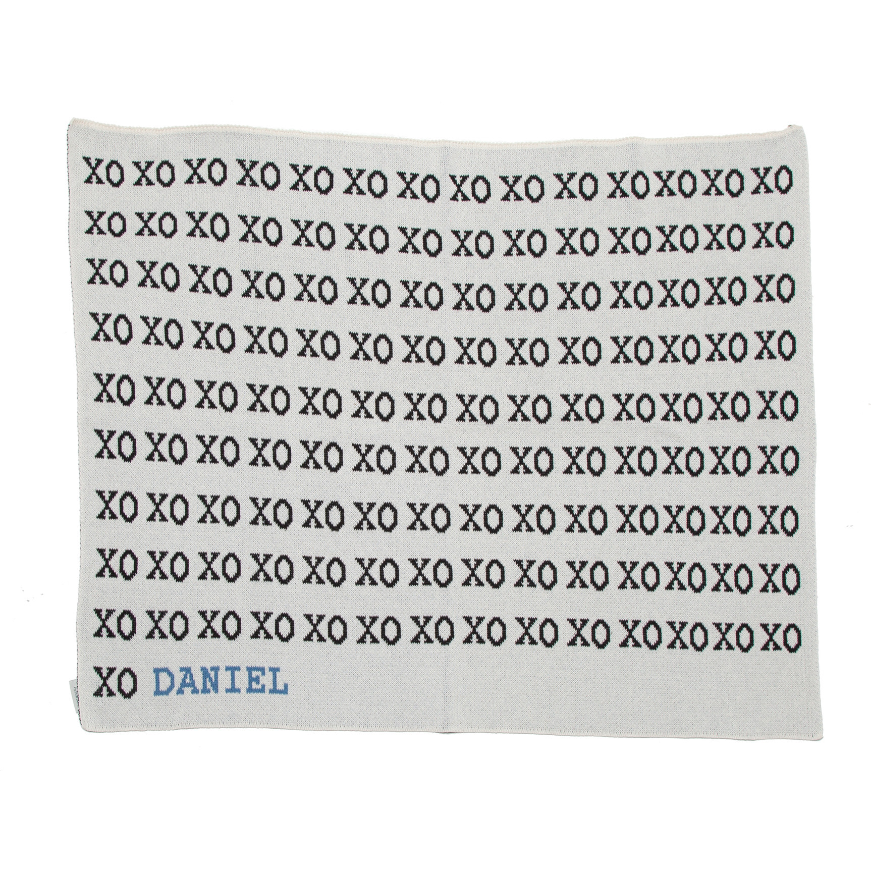 Personalized Baby Typewriter Blanket, Blue - Blankets - 1