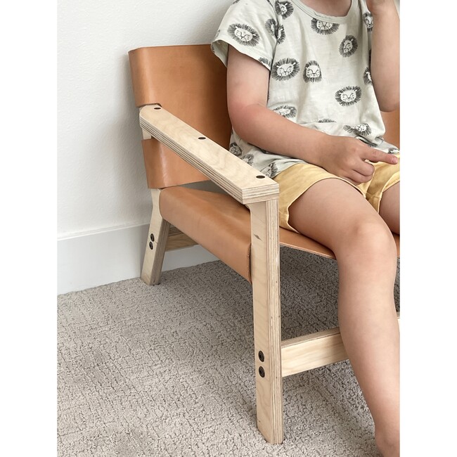 Leather Lounger, Natural - Accent Seating - 5