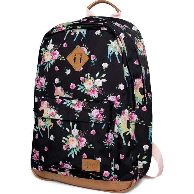 Backpack, Printed Unicorns And Flowers - Backpacks - 1