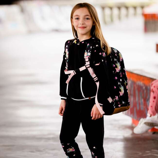 Backpack, Printed Unicorns And Flowers - Backpacks - 2
