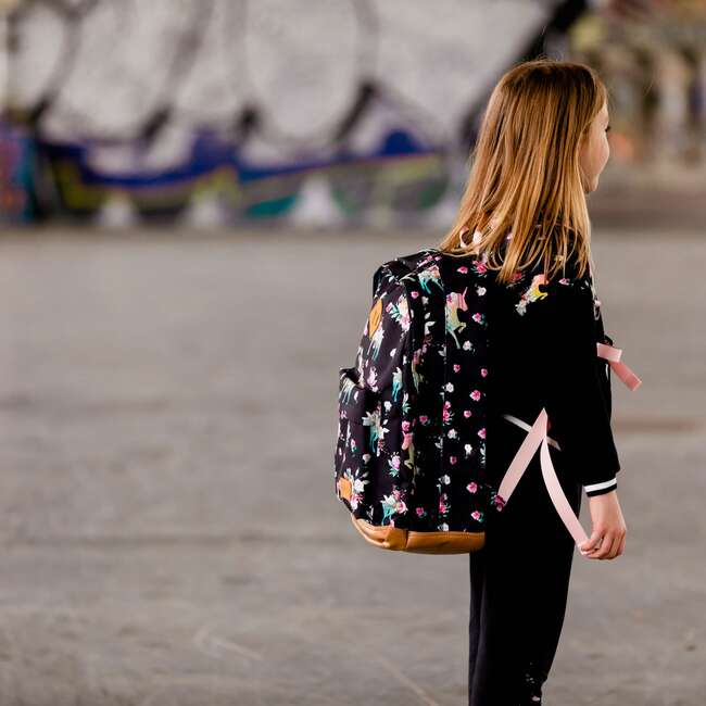 Backpack, Printed Unicorns And Flowers - Backpacks - 3