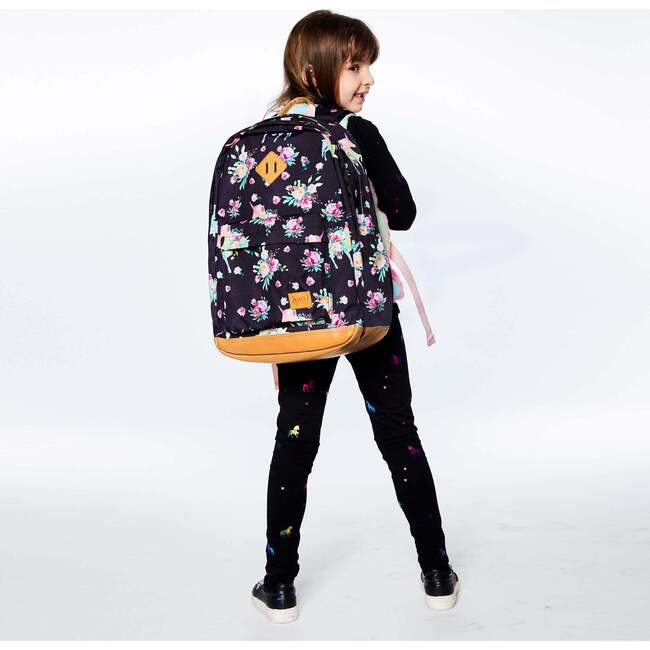 Backpack, Printed Unicorns And Flowers - Backpacks - 5
