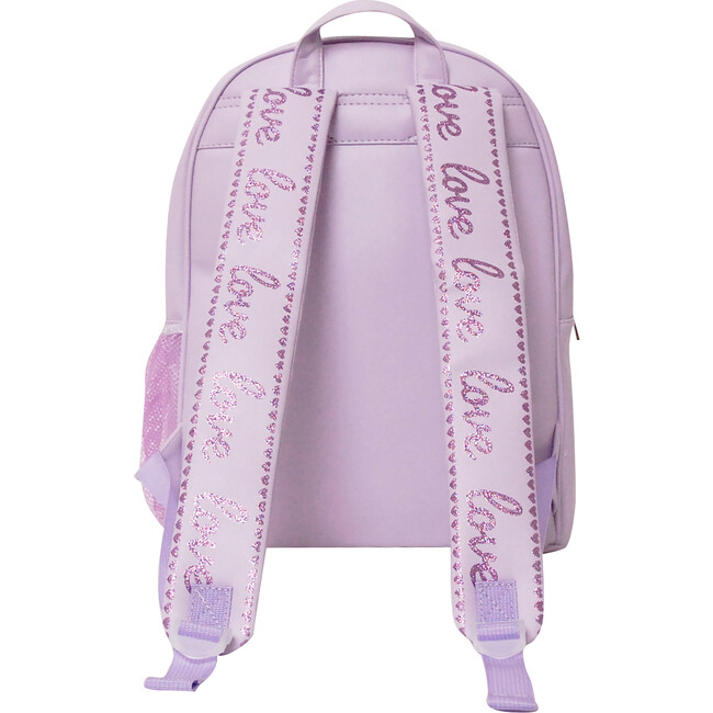 Flower Crown Miss Gwen Unicorn Perforated Large Backpack & Insulated Lunch Bag Set, Lavender - Backpacks - 3