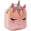 Flower Crown Miss Gwen Unicorn Ombre Glitter Large Backpack & Insulated Lunch Bag Set, Pink - Backpacks - 5