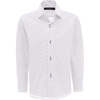 Circle Print Dress Shirt, White - Shirts - 2