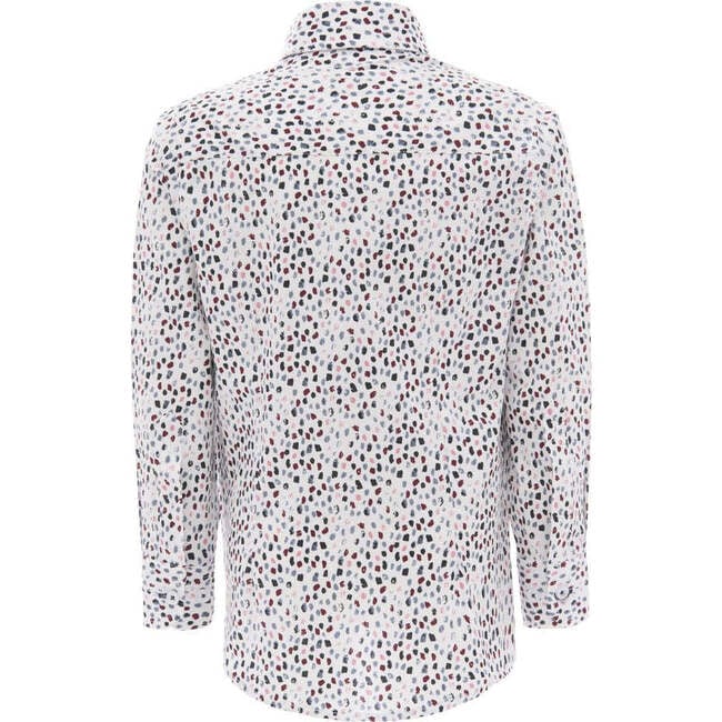 Pebble Print Dress Shirt, White - Shirts - 3