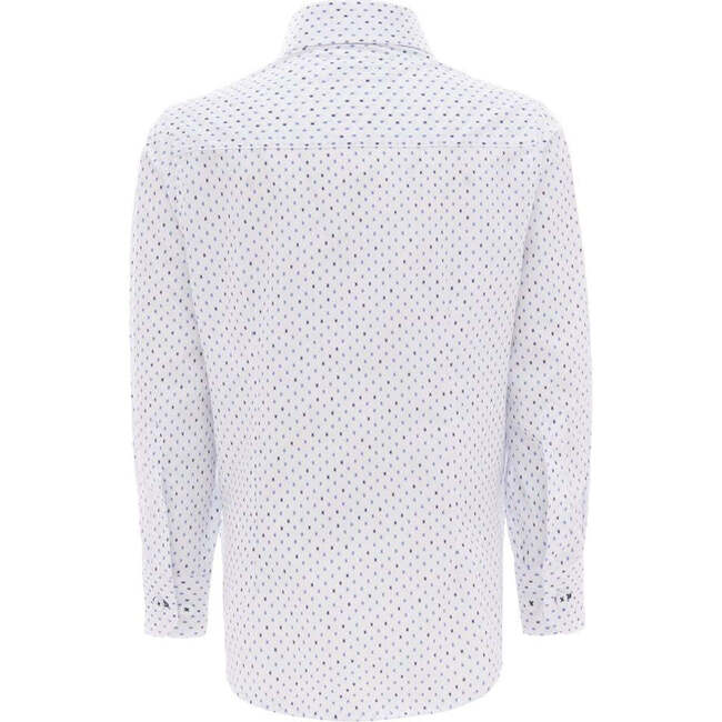 Ticket Print Dress Shirt, White - Shirts - 3