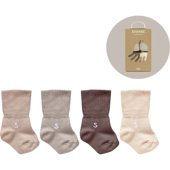 4-Pack Newborn Socks, Doe