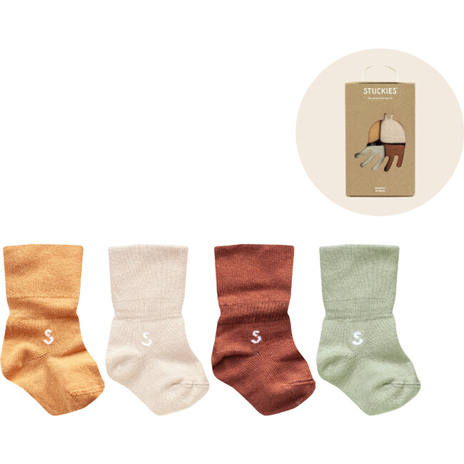 4-Pack Newborn Socks, Dusk