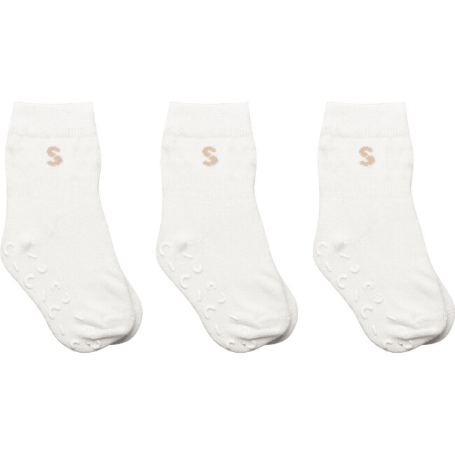 3-Pack Cotton Socks, White