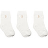 3-Pack Cotton Socks, White - Socks - 1 - thumbnail