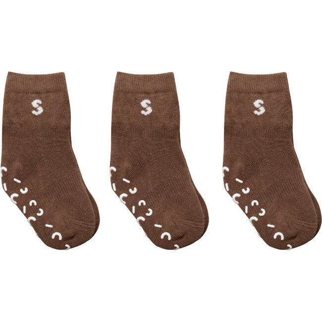 3-Pack Cotton Socks, Wood - Socks - 1