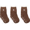 3-Pack Cotton Socks, Wood - Socks - 1 - thumbnail