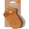 3-Pack Sneaker Socks, Sunny - Socks - 4 - thumbnail