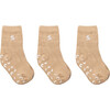 3-Pack Cotton Socks, Sand - Socks - 1 - thumbnail