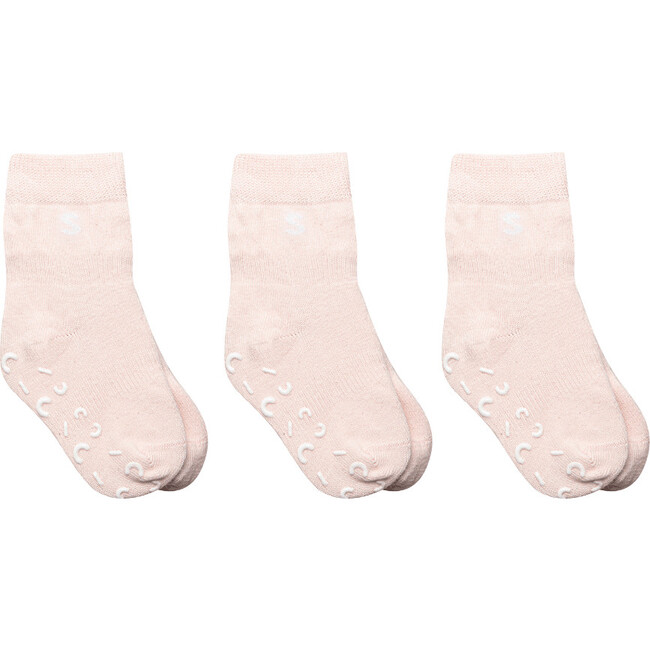 3-Pack Cotton Socks, Rose - Socks - 1