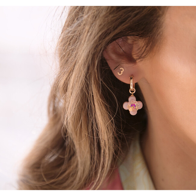 Elle Huggies, Pink - Earrings - 2