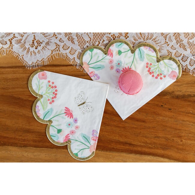 Tea Party  Dessert Napkin, Scalloped - Tableware - 2