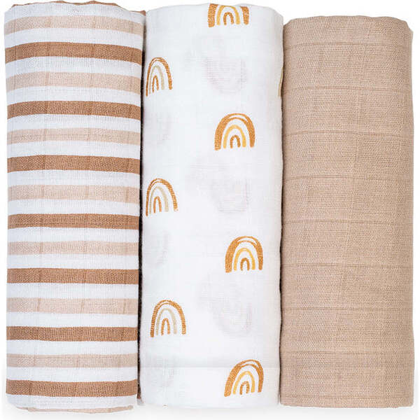 Receiving Blanket, Rainbows (Pack of 3) Lulujo Blankets & Quilts