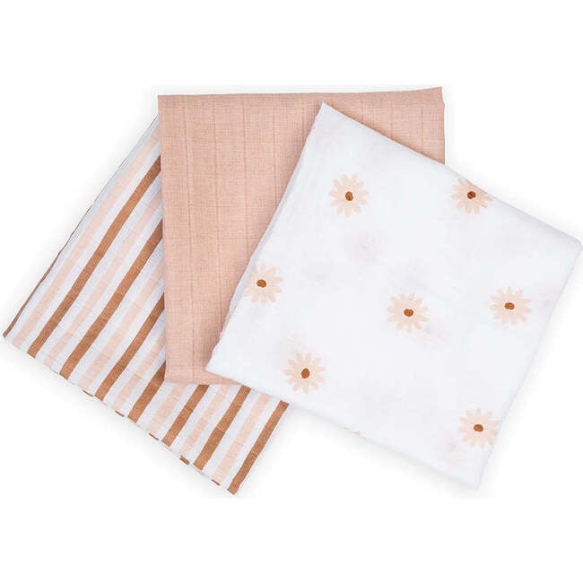 Receiving Blanket, Daisies (Pack of 3) - Blankets - 2