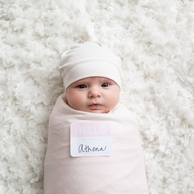 Hello World Hat & Swaddle Set, Pink - Blankets - 3