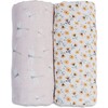 Cotton Muslin Swaddles, Vintage Floral/Dragonfly (Pack of 2) - Swaddles - 1 - thumbnail