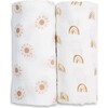 Cotton Muslin Swaddles, Rainbow /Suns (Pack of 2) - Swaddles - 1 - thumbnail
