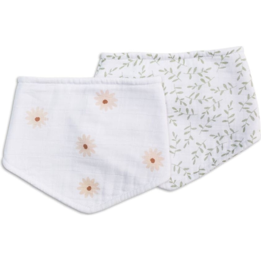 Bandana Bib, Daisy/Greenery (Pack of 2) - Bibs - 1