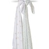 Cotton Muslin Swaddles, Daisy/Greenery (Pack of 2) - Swaddles - 6 - thumbnail