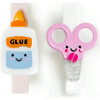 Scissor & Glue Perfect Pair Alligator Clips, Pink/Blue - Hair Accessories - 1 - thumbnail