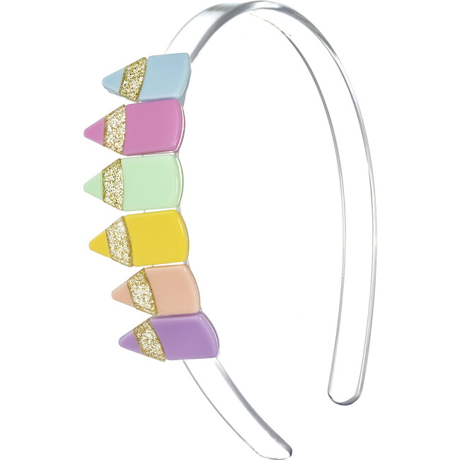 Color Pencils Pastel Colors Headband & Love and Heart Candy Bangles Bundle