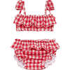 Red Gingham Mini Cabana Set - Two Pieces - 1 - thumbnail