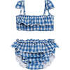 Blue Gingham Mini Cabana Set - Two Pieces - 1 - thumbnail