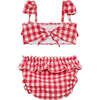 Red Gingham Mini Cabana Set - Two Pieces - 2 - thumbnail