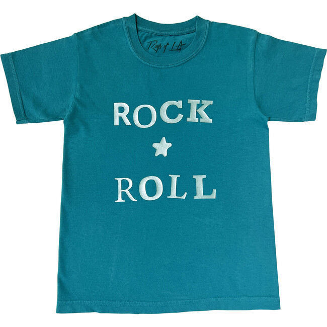 ROCK 'N' ROLL T-shirt, Teal - Tees - 1