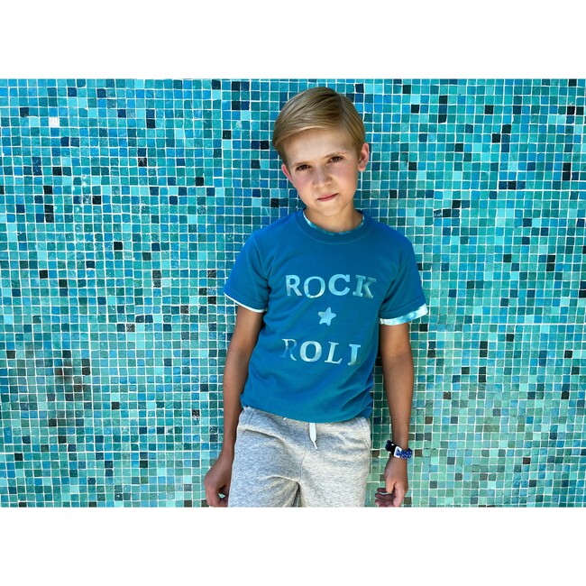 ROCK 'N' ROLL T-shirt, Teal - Tees - 4