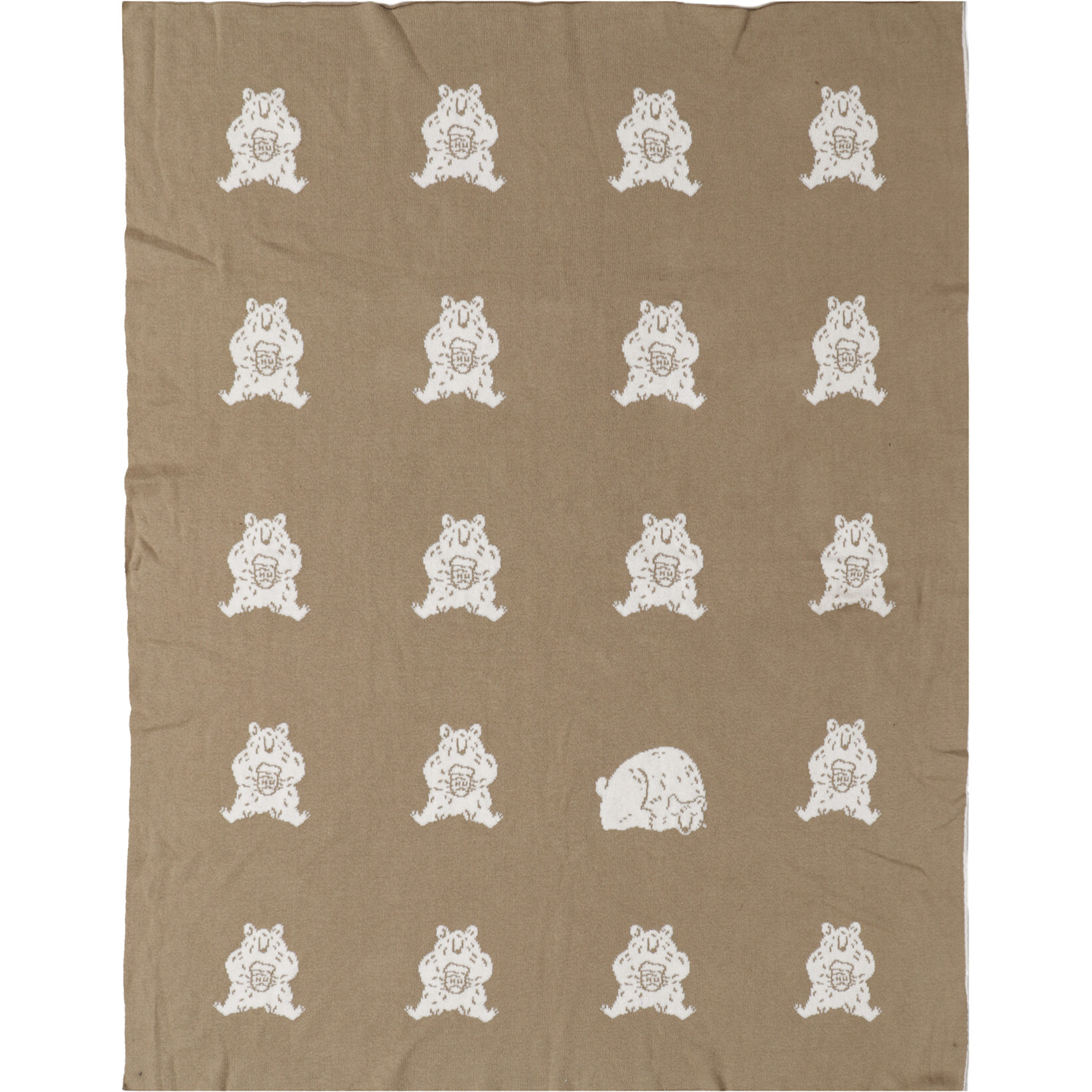Organic Cotton Blanket, Honey Bear - Blankets - 1