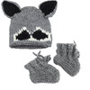 Raccoon Hat and Booties Set, Zinc - Costume Accessories - 1 - thumbnail