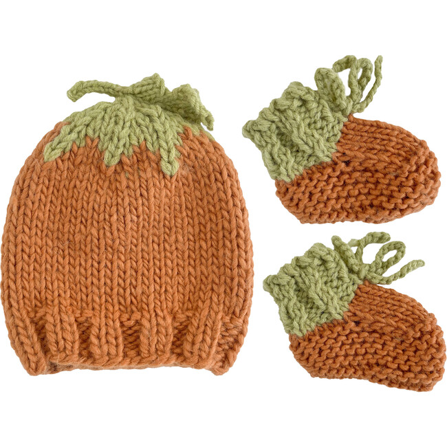 Pumpkin Hat and Booties Set - Costume Accessories - 1