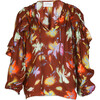 Women's Delaney Top, Lily Haze Cinnamon Multi - Blouses - 1 - thumbnail